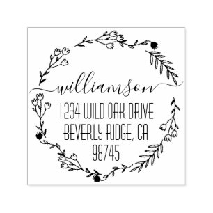 Family Name Return Address Self-inking Stamp