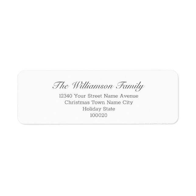 Family Name | Simple Return Address Label (Front)