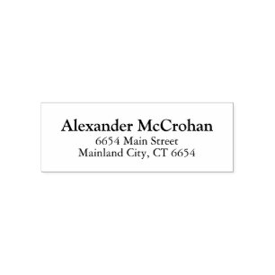 Family Name Simple Typography Return Address Self-inking Stamp