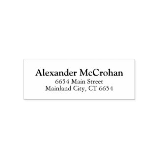Family Name Simple Typography Return Address Self-inking Stamp