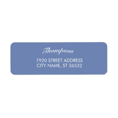 Family Name Stylish Blue Grey Label