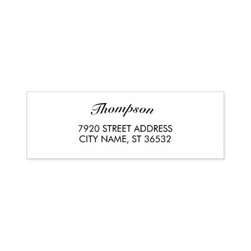 Family Name Stylish Curved Text Self_inking Stamp