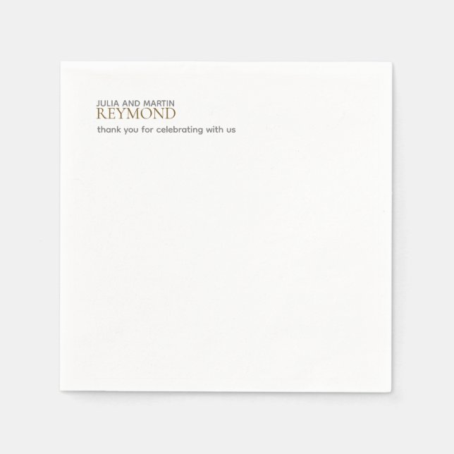 Family Name / Surname with custom words Napkins (Front)