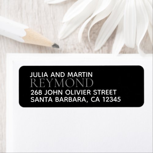 Family Name  Surname With Home Address Black Label