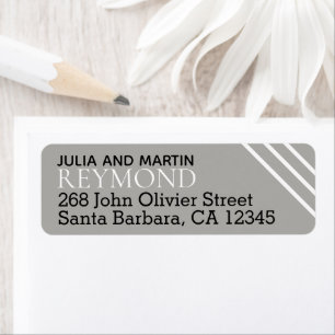 family name / surname with home address gray label