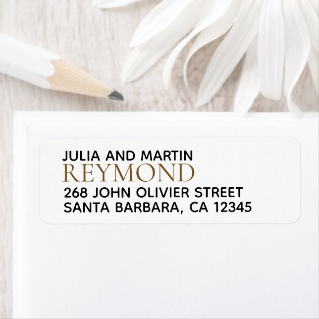 Family Name / Surname with Home Address Label (Insitu)