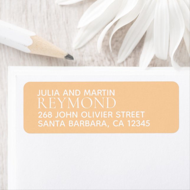 Family Name / Surname with Home Address peach Label (Insitu)