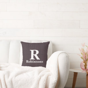 Family Name Sweater Throw Pillow