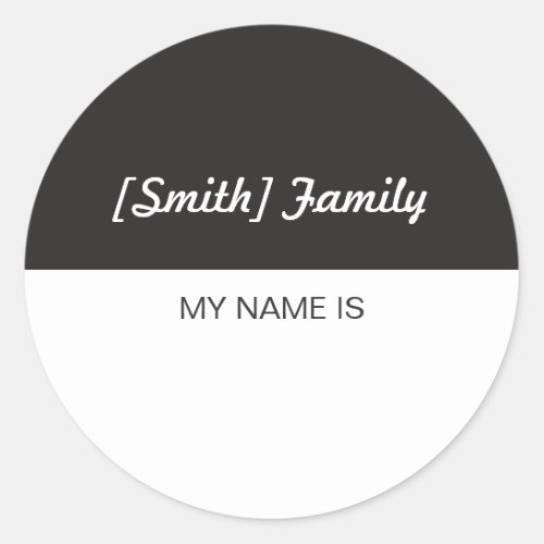 Family Name Tags for Reunion or Wedding