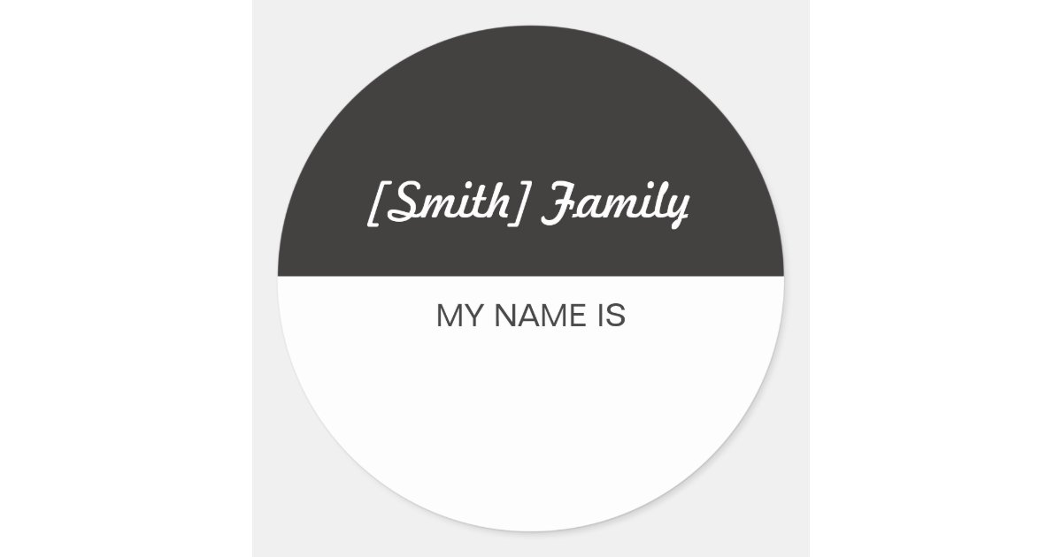 Family Name Tags for Reunion or Wedding Zazzle