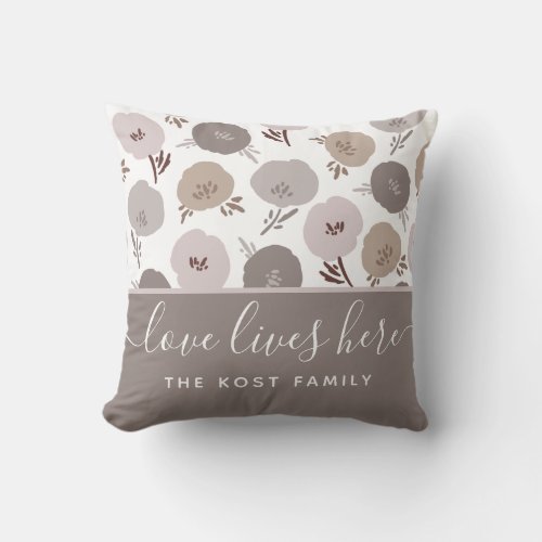 Family Name Throw Pillow