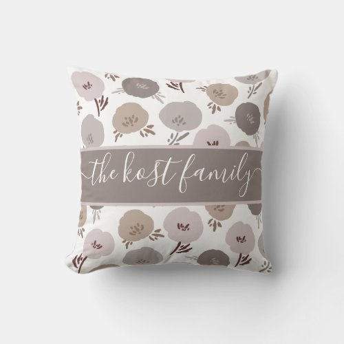 Family Name Throw Pillow