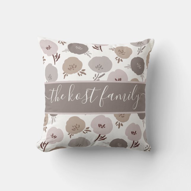 Family Name Throw Pillow (Front)