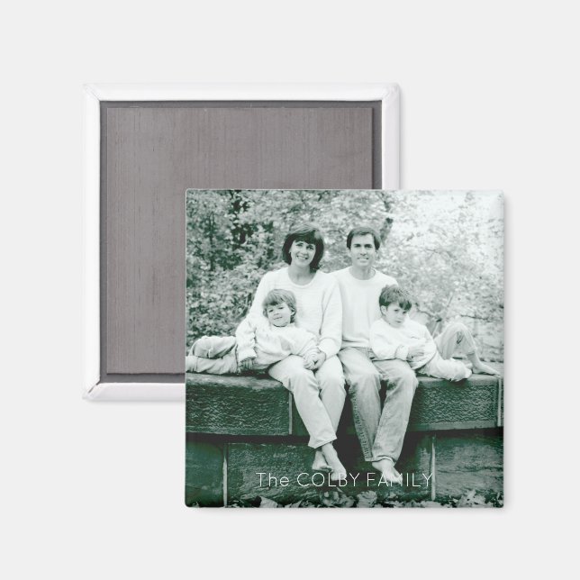 Family NAME Timeless PHOTO Keepsake Fun Magnet (Front/Back)