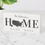 Family Name | United States Map Coordinates Wooden Box Sign