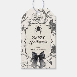 Family Name Vintage Gothic Halloween Gift Tags