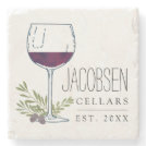 Family Name Wine Cellars Stone Coaster Family Name Wine Cellars Stone Coaster