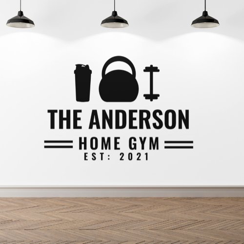 Family name Workout Decal home Gym Fitness