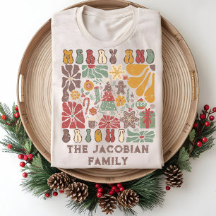 Family Name Year Reunion Boho Floral Christmas Tri-Blend Shirt