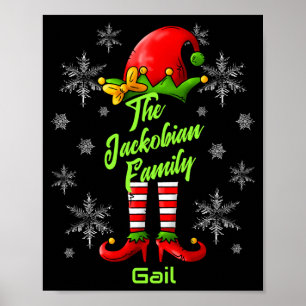 Family Name Year Reunion Matching Christmas Elf T Poster