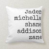 FAMILY NAMES MOTHER'S DAY PILLOW GIFT