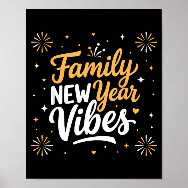 Family New Year 2026 Matching Party Crew Poster | Zazzle