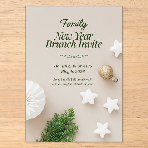 Family New Year Brunch Invitation 2026