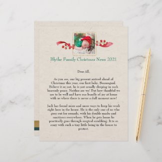 Family News Christmas Personalized Letterhead