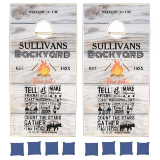 Family Night | Backyard | Personalized Cornhole  Cornhole Set