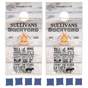 Family Night   Backyard   Personalized Cornhole  Set