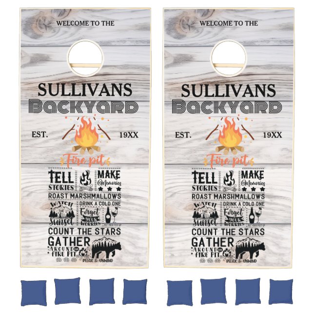 Family Night | Backyard | Personalized Cornhole  Set (Set)