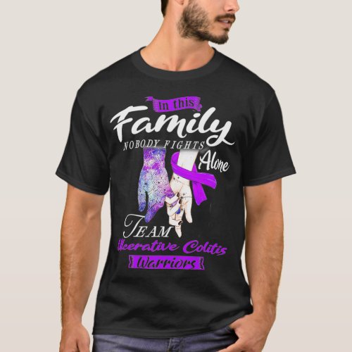 Family Nobody Fights Alone Team Ulcerative Colitis T_Shirt