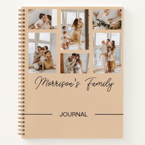 Family Notebook with photos collage to personalize