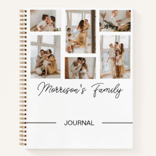 Family Notebook with photos collage to personalize