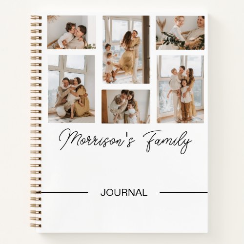 Family Notebook with photos collage to personalize