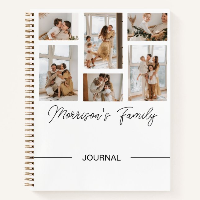 Family Notebook with photos collage to personalize (Front)