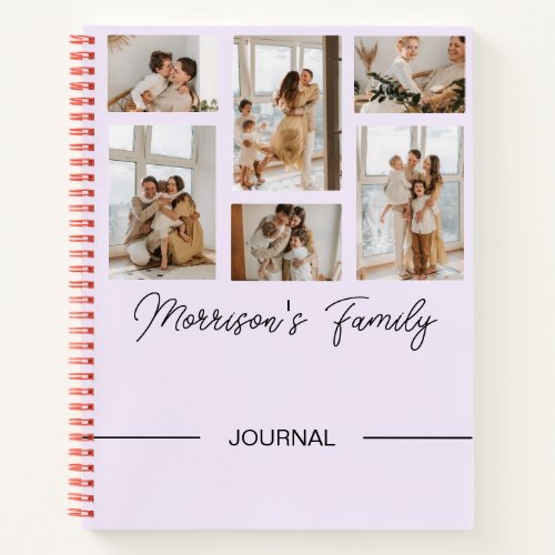 Family Notebook with photos collage to personalize