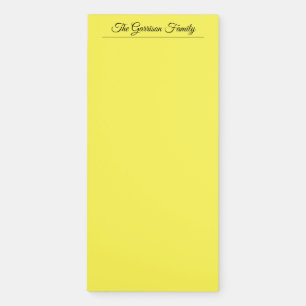 Family Notes: Sunny Yellow Magnetic Notepad