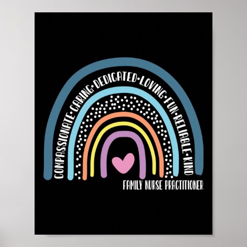 Family Nurse Practitioner Compassionate Caring Poster