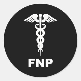 Family Nurse Practitioner Nurse Symbol Medical Cad Classic Round Sticker