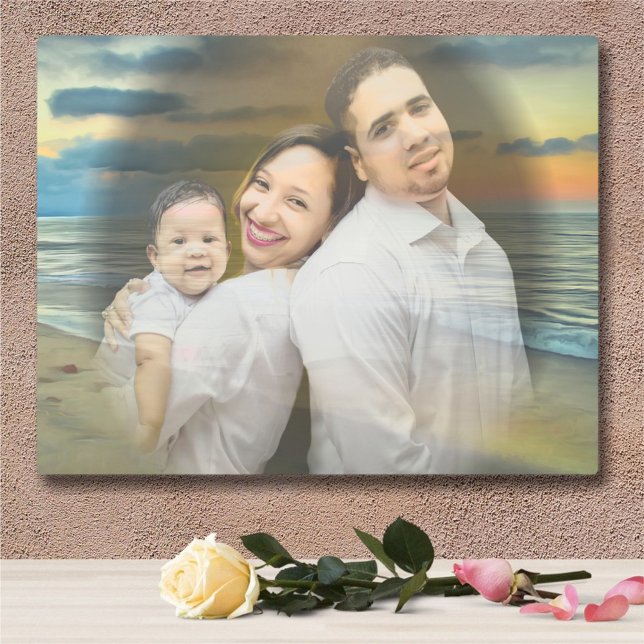 Family Ocean Sunset 0735 Metal Print (Creator Uploaded)