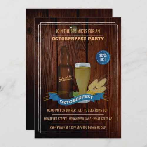 Family Octoberfest Party invitation