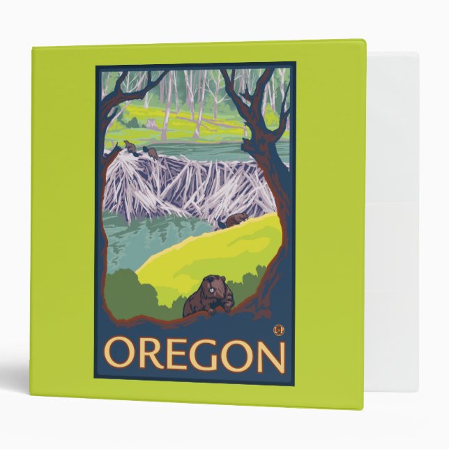 Family of Beavers 3 Ring Binder (Front/Inside)
