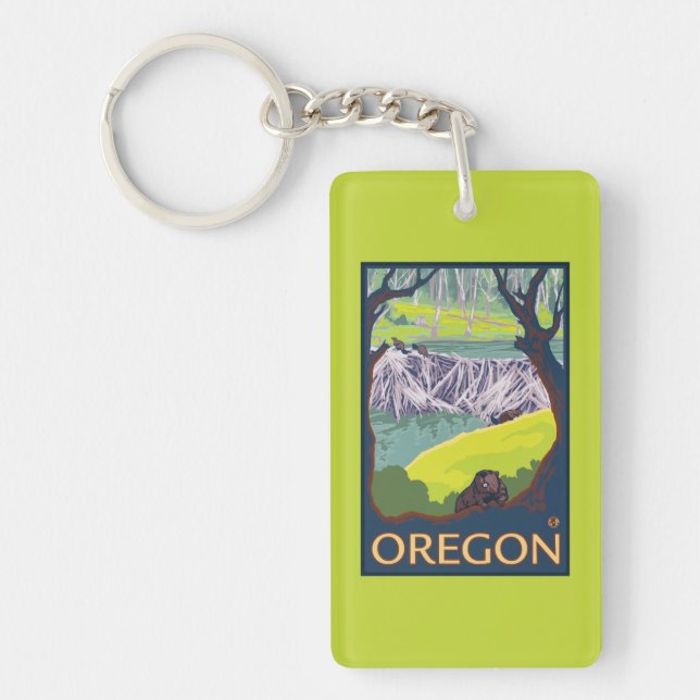 Family of Beavers Keychain (Front)