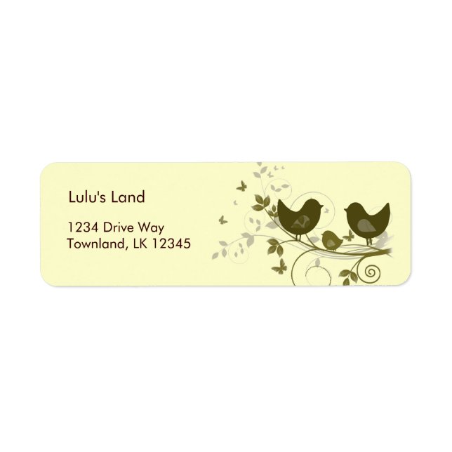 Family of Birds Label (Front)