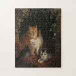 Family Of Cats Vintage Medieval Art Jigsaw Puzzle at Zazzle