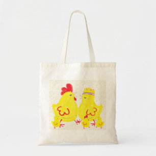 Family of Chickens Tote Bag