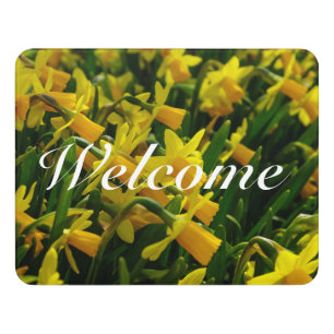 Family Of Daffodils Welcome Door Sign