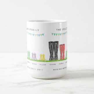 Family of Five Making Memories Welly Mug