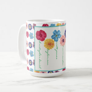 Family of Flowers (6-names) Coffee Mug